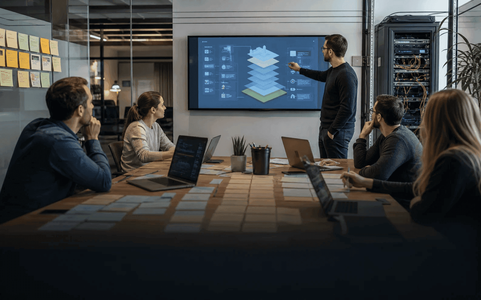 Technology roadmap workshop with systems planning and network equipment